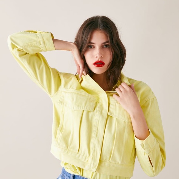 Zara Jackets & Coats Zara Yellow Jacket Poshmark